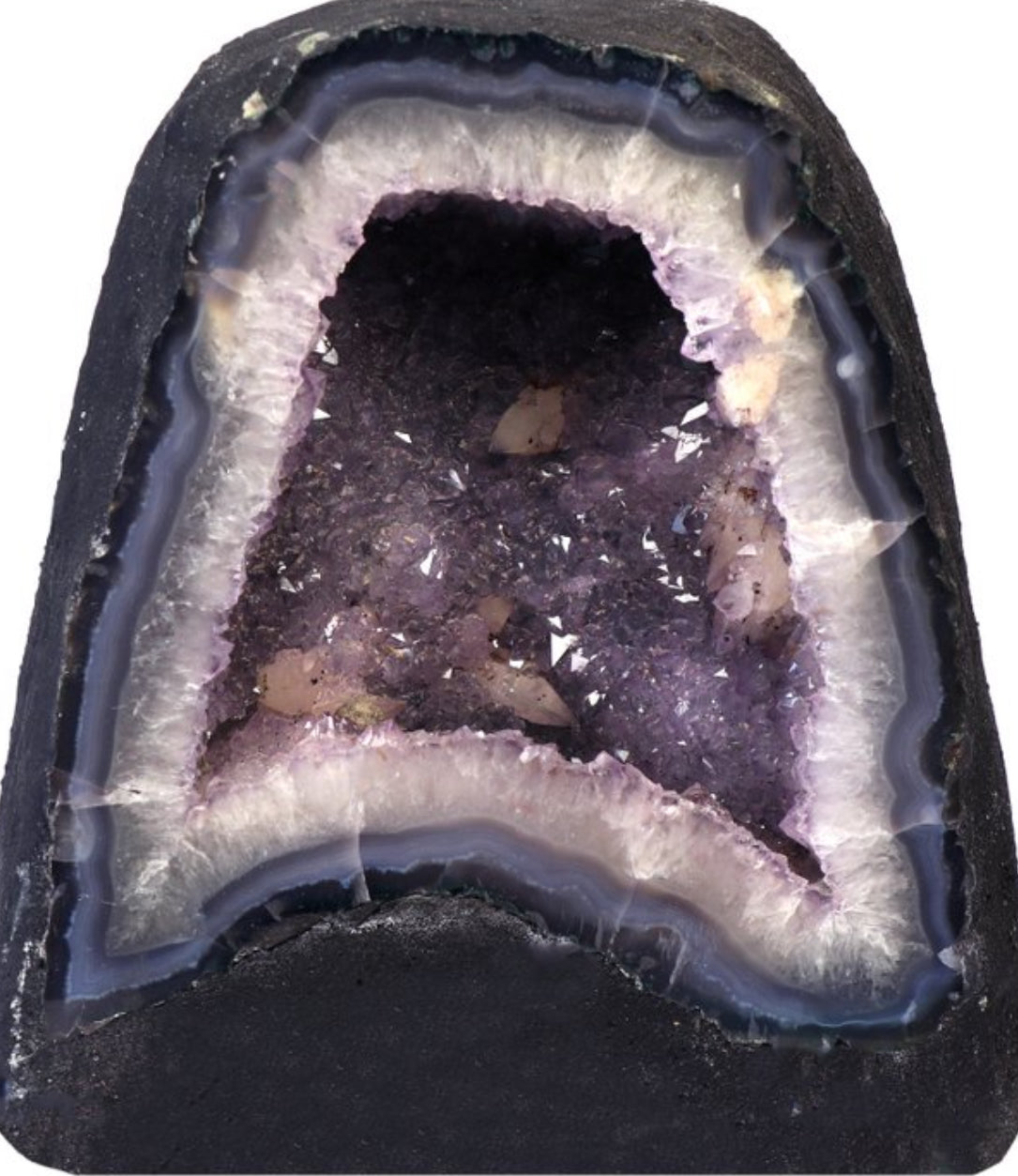 Grote groene amethist geode